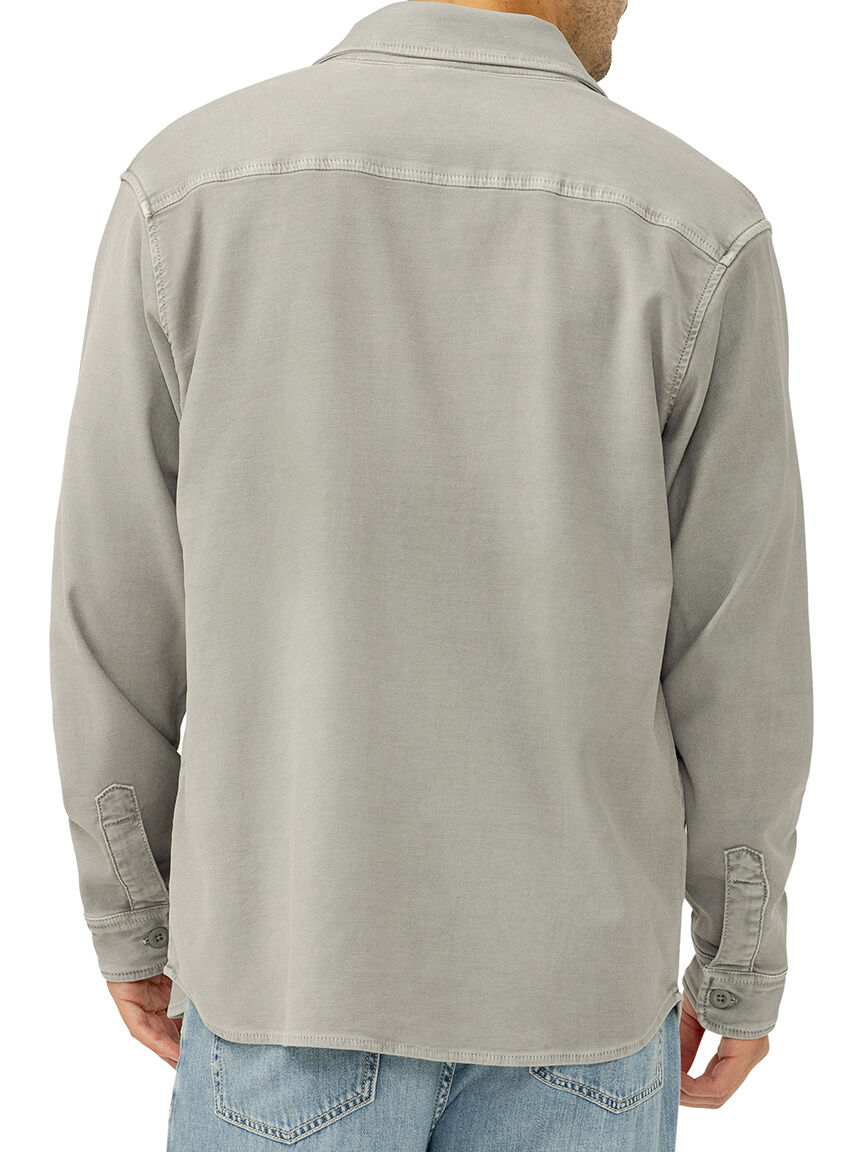 Knit Flex Button-Up Shirt Grey