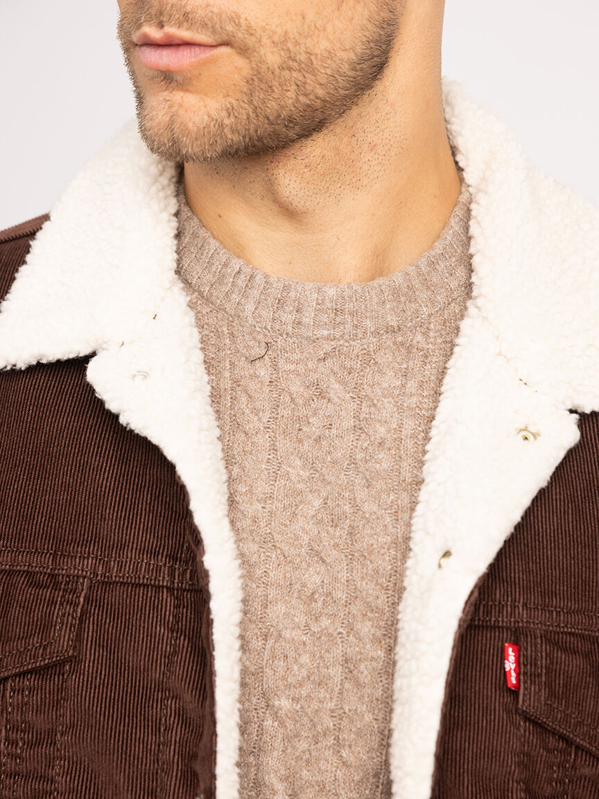relaxed sherpa jacket Image 4