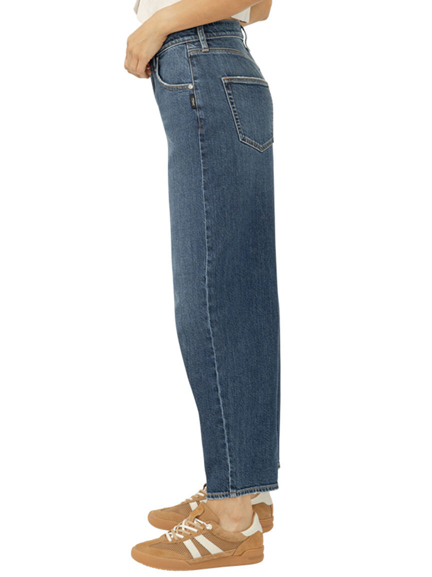 High Rise Barrel Leg Jeans