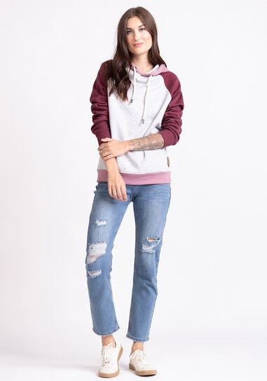 cailyn colorblock hooded popover
