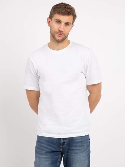 basic white crewneck t-shirt Image 1