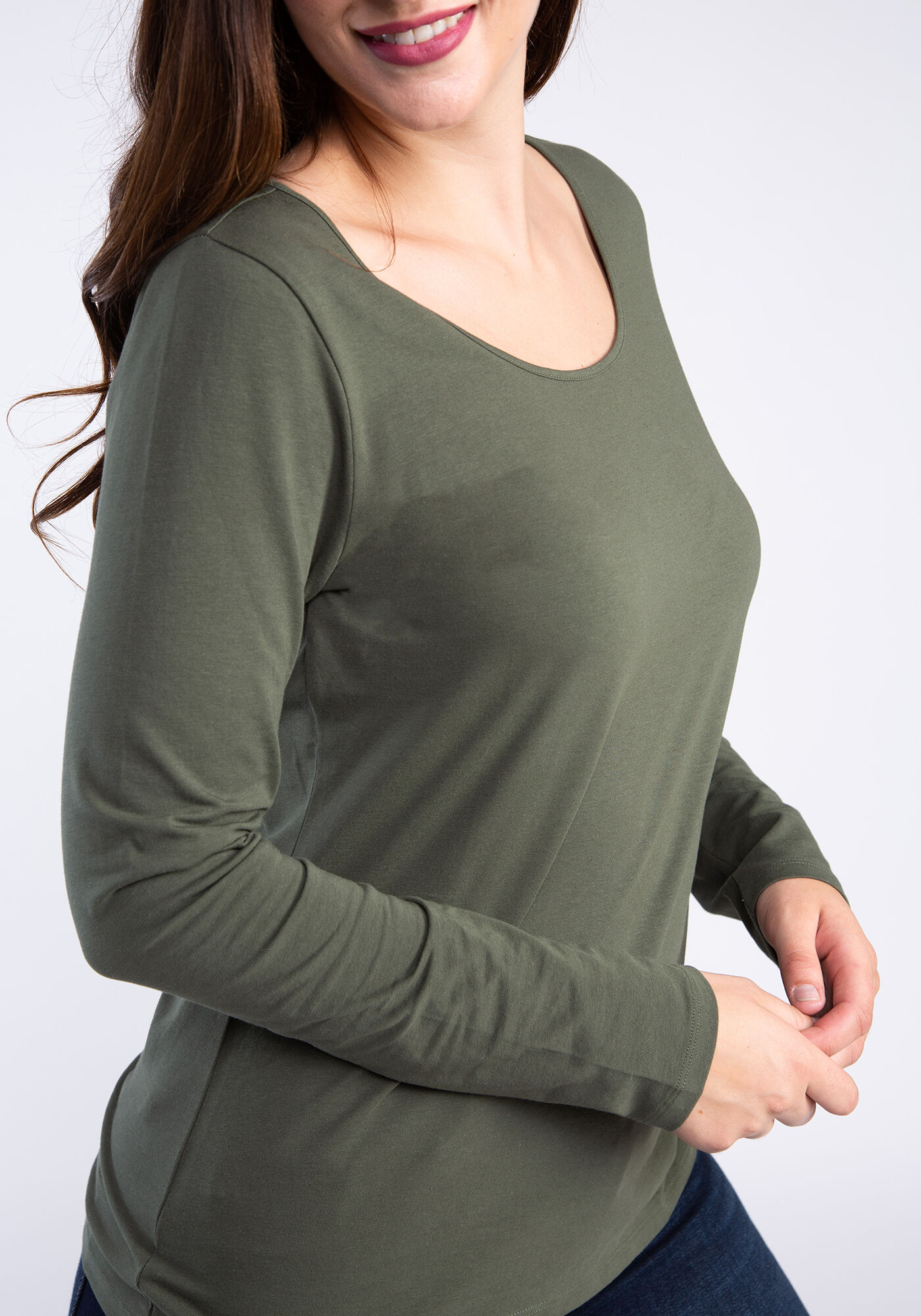 taliah long sleeve layering basic tee Image 4