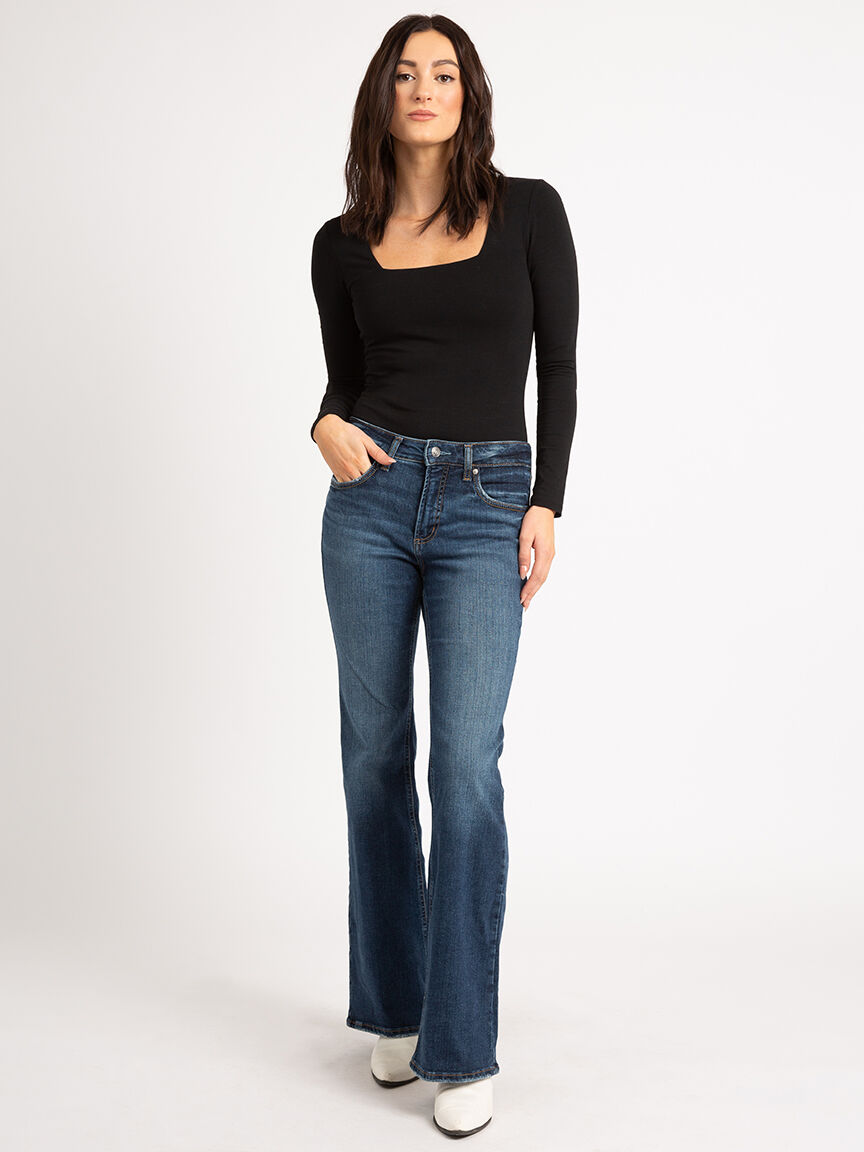 Flare leg jeans women on sale