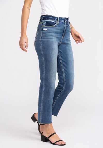 high rise straight jeans Image 4
