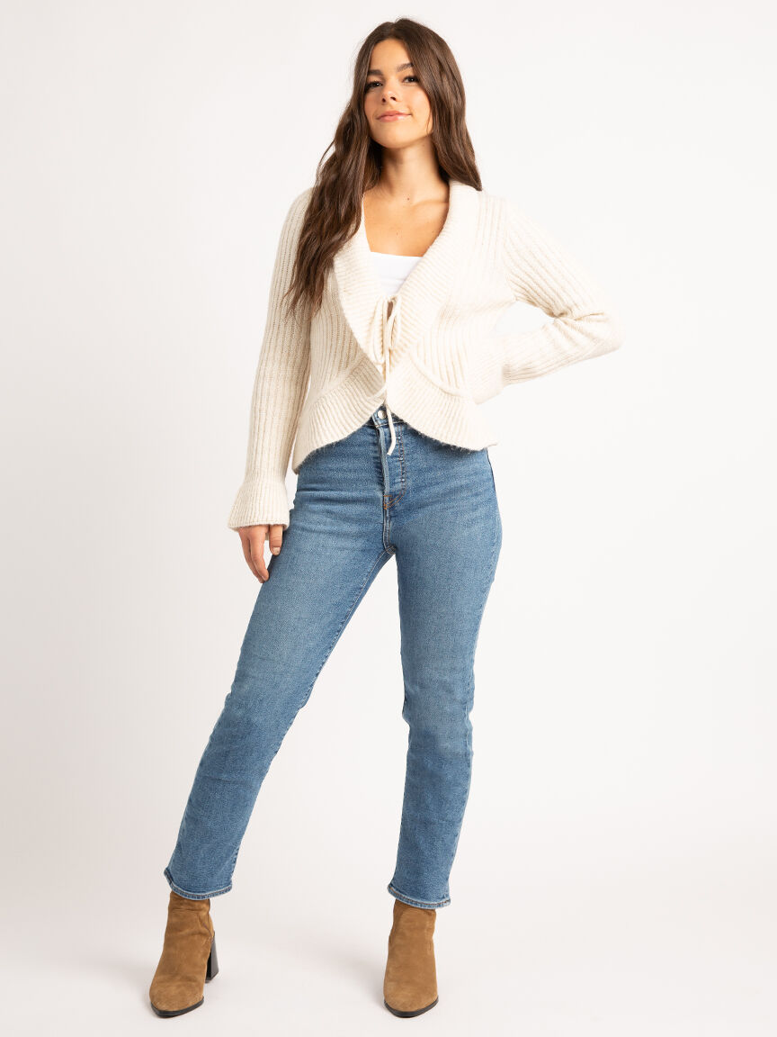 westwood ruffle tie front cardigan Image 3