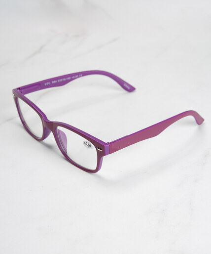 pink frame blue light protection glasses Image 1