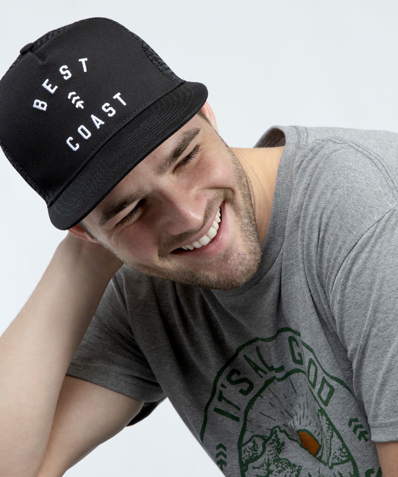 [teket] / ☆ 25SS Be Careful Trucker Cap / Navy P LOGO COTTON TWILL TRUCKER HAT NAVY – NRML