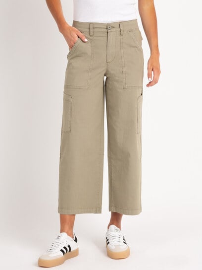 buffy high rise utility crop in olive buffy high rise utility crop in olive