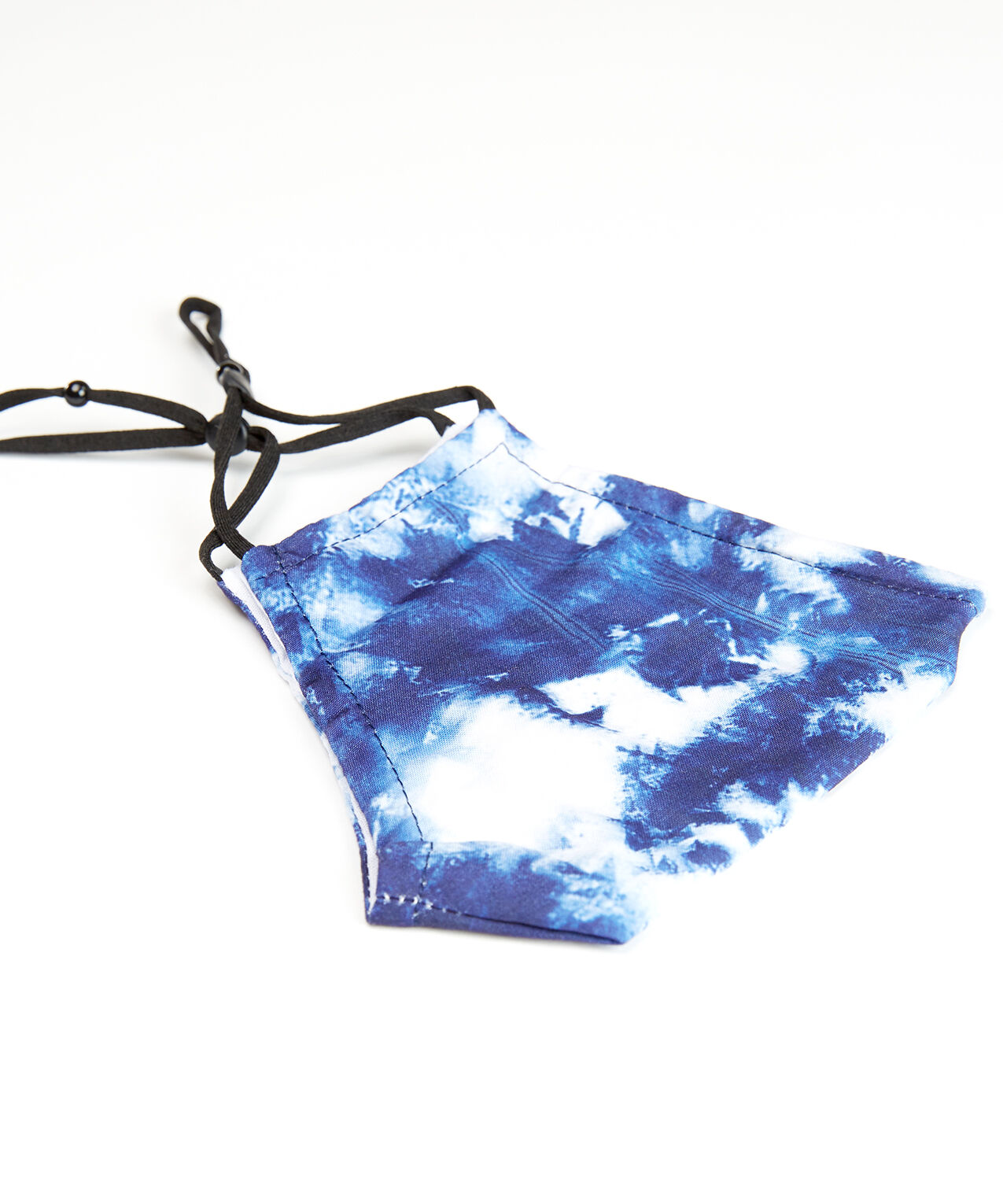 blue tie dye face mask Image 2