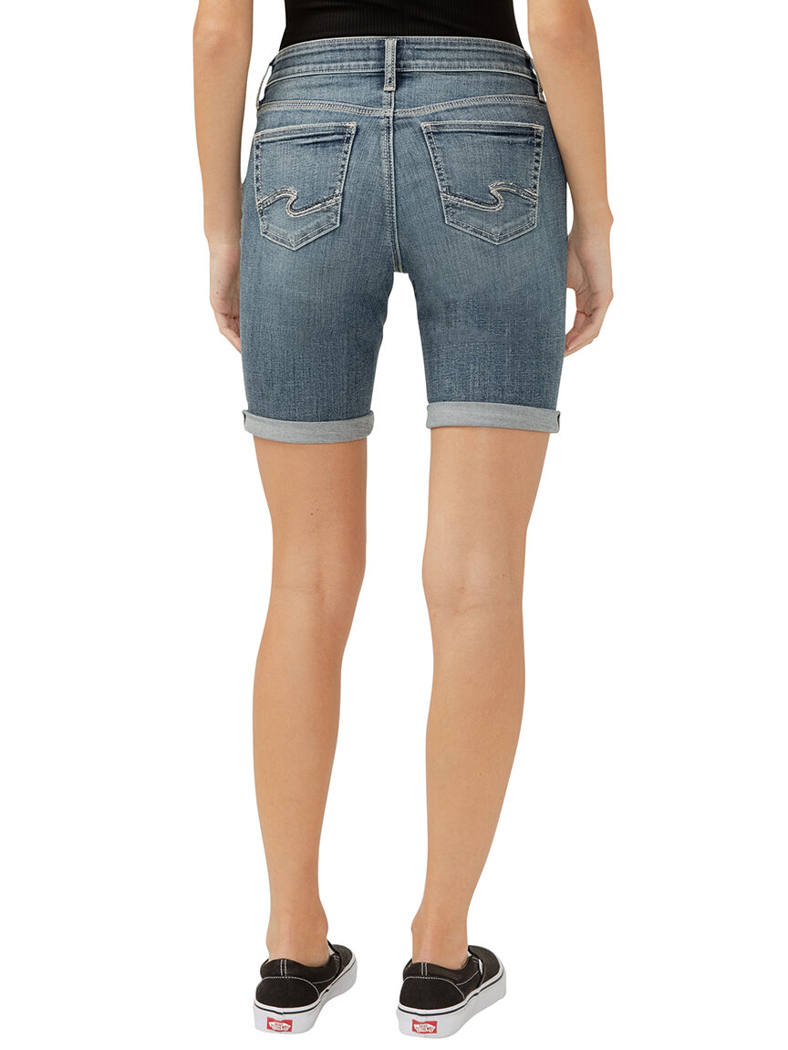 Elyse Mid Rise Luxe Stretch Bermuda Shorts Image 2