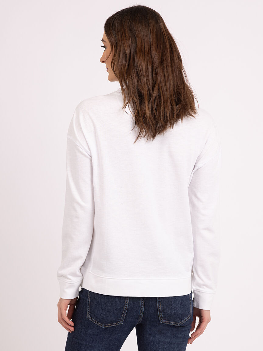 joni crew neck top