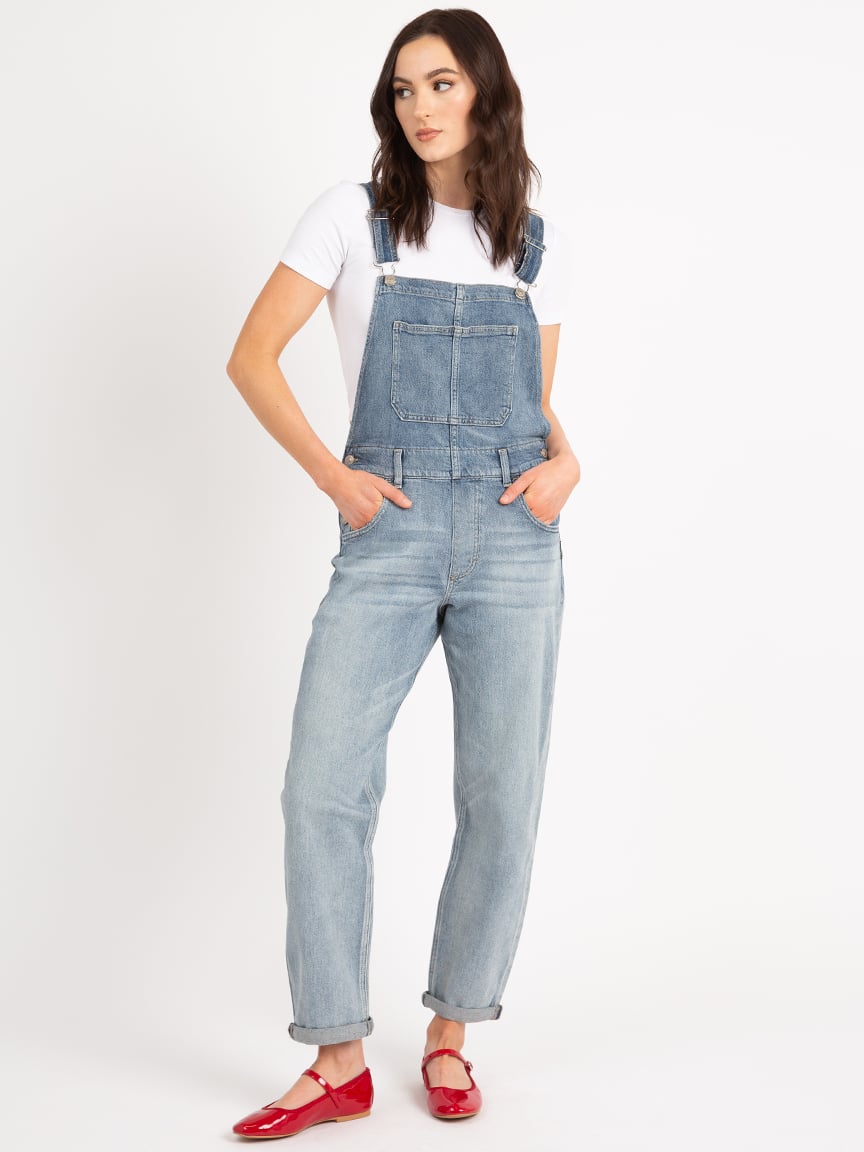 threetimes ♥ Frill baggy overalls /追跡付 Y2K Denim Overalls With Pockets Fashion Loose Jumpsuit