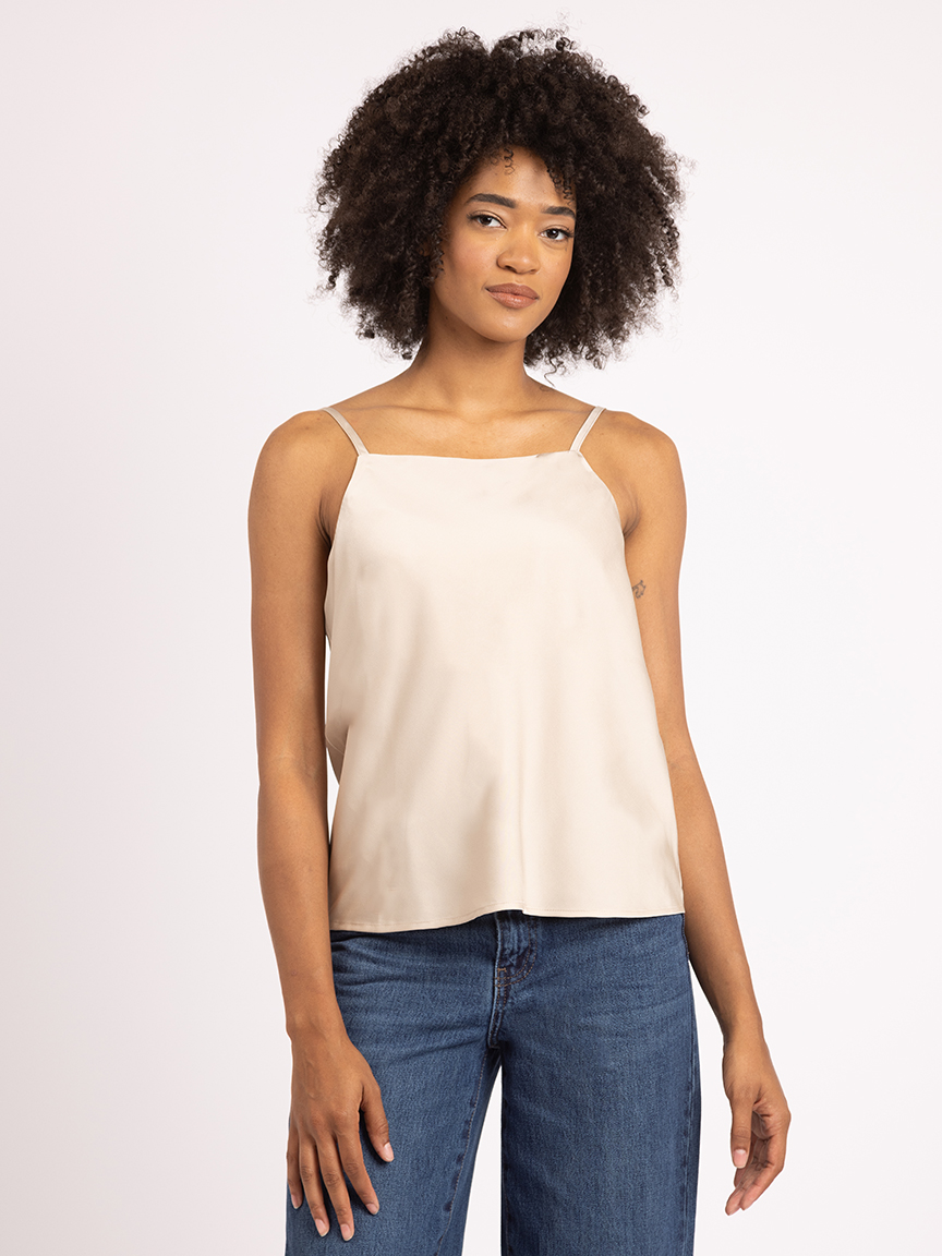 (45ｰ100)||pimpandhost imagesize:864x1152 40" nicki square neck satin top Bootlegger 2000007842