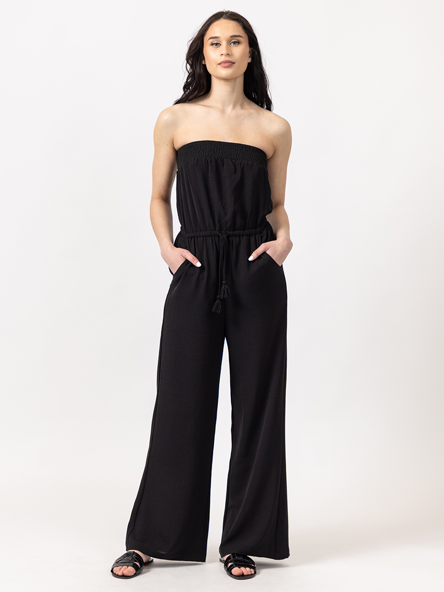 sleeveless tube top jumpsuit