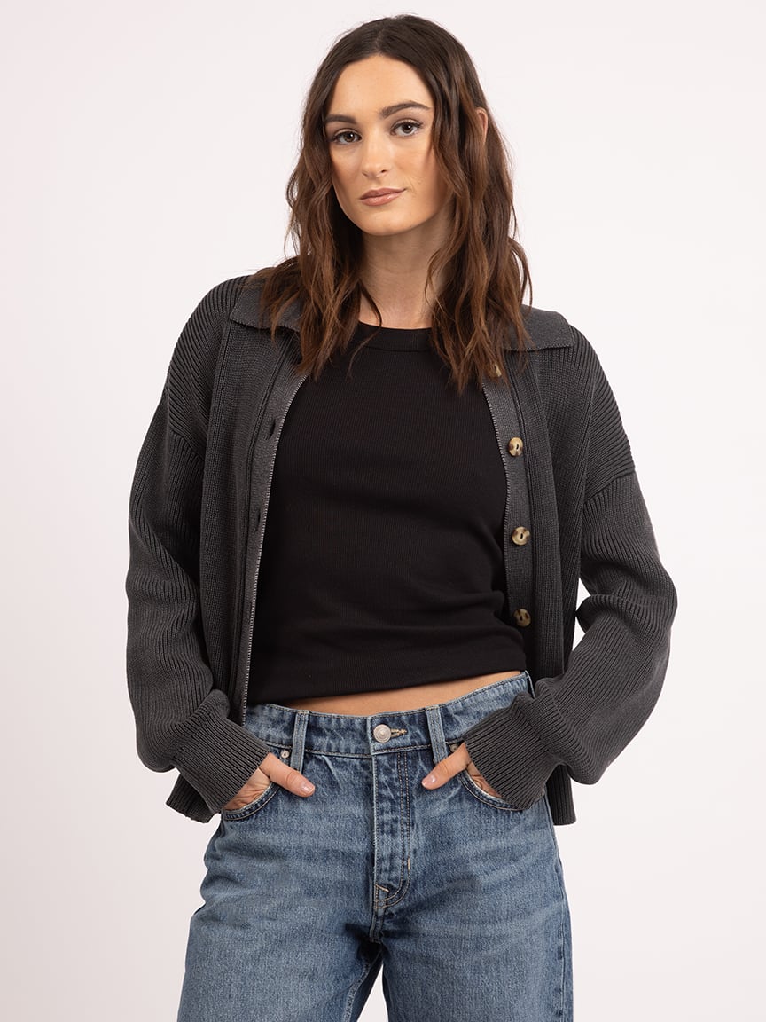 marta button front cardigan