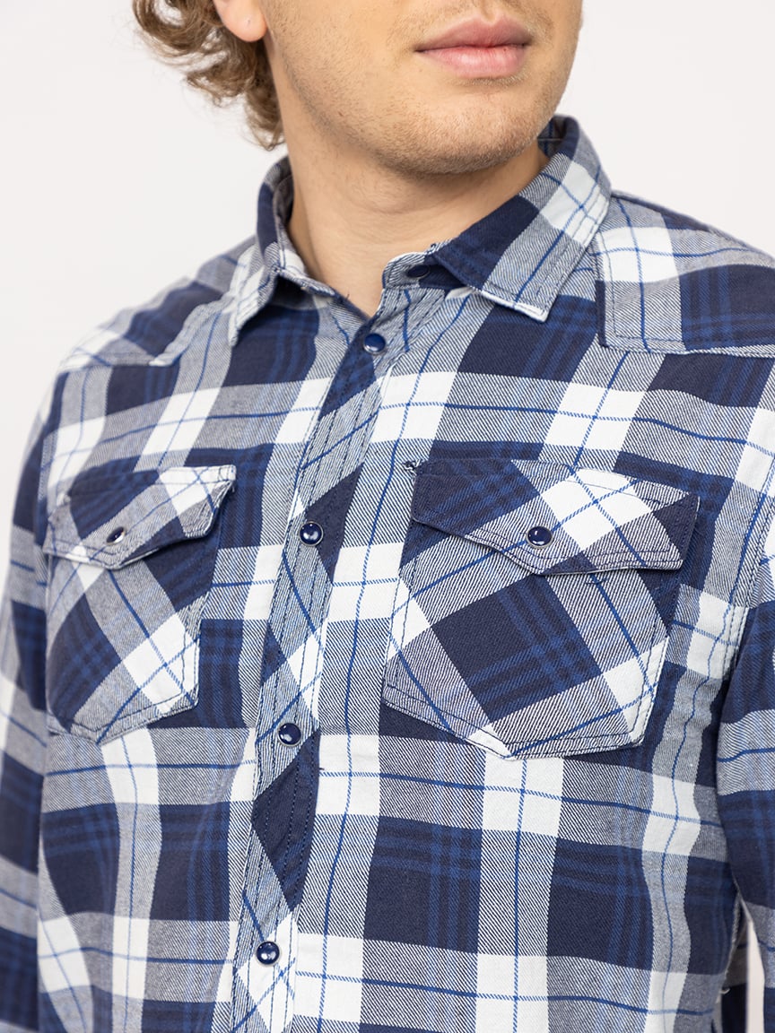 long sleeve plaid flannel shirt