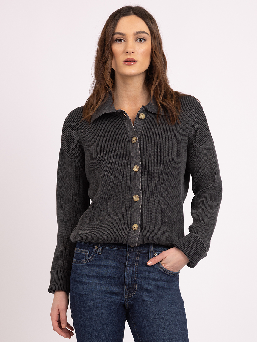 marta button front cardigan