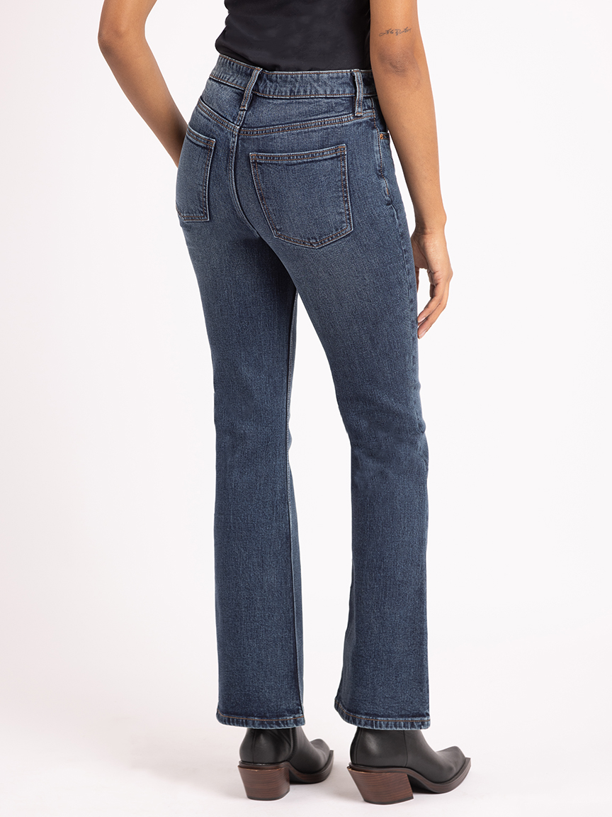 skinny flare jean dark authentic