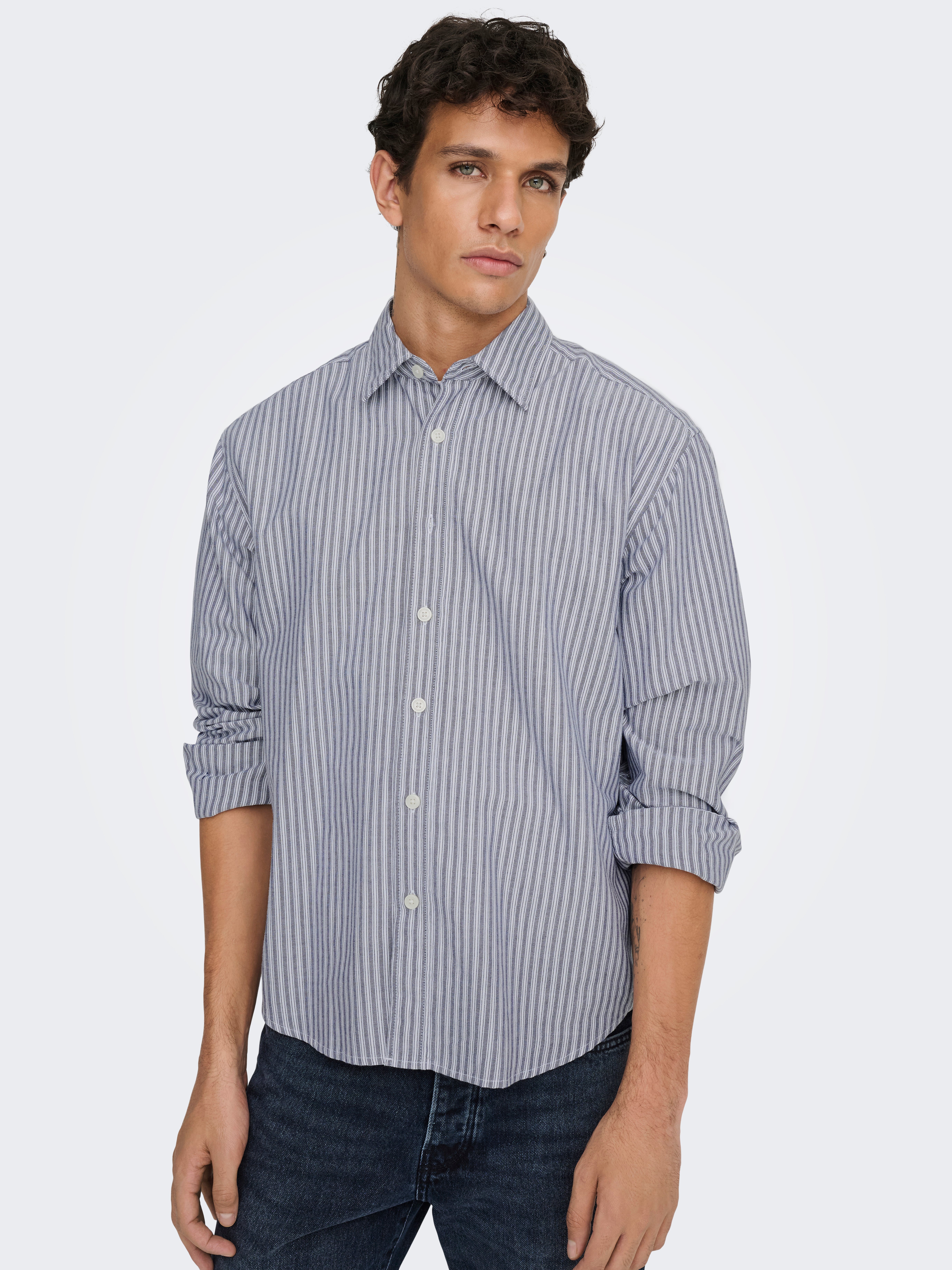 giorgio relaxed stripe shirt