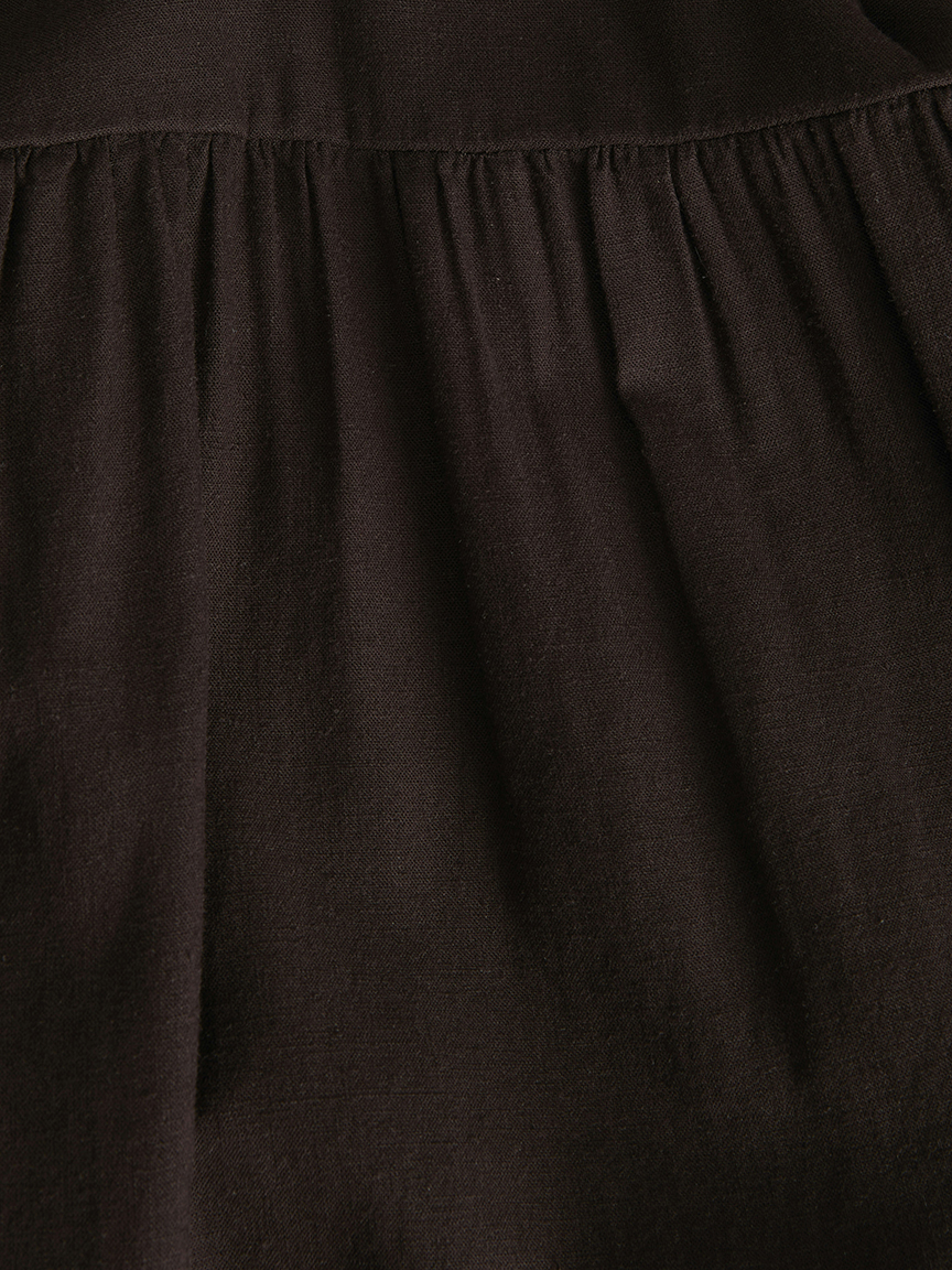 almira linen blend long dress