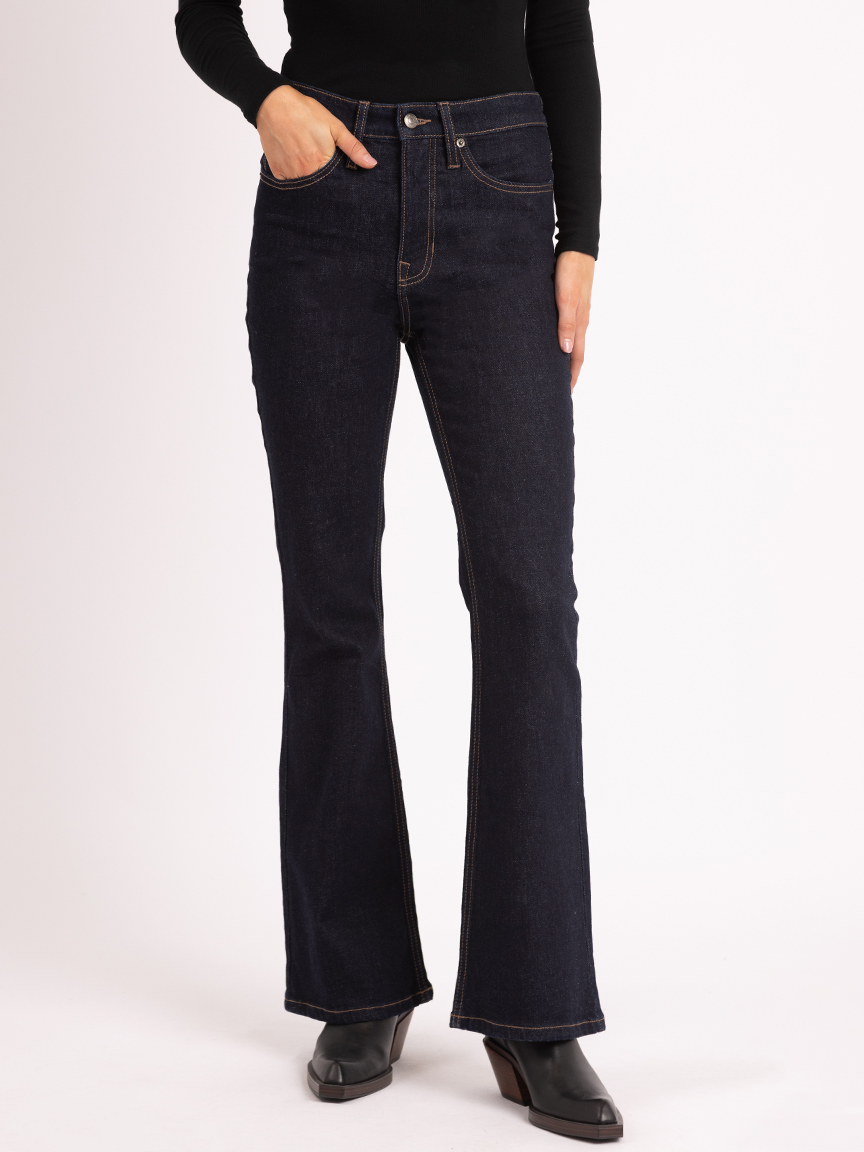 skinny flare jean rinse wash