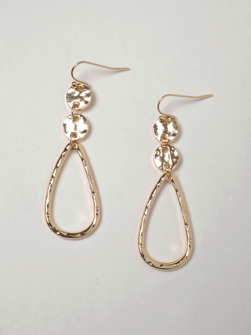 circle and tear drop earring