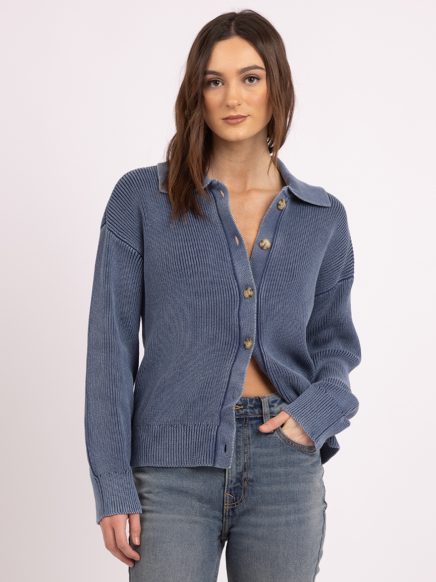 marta button front cardigan
