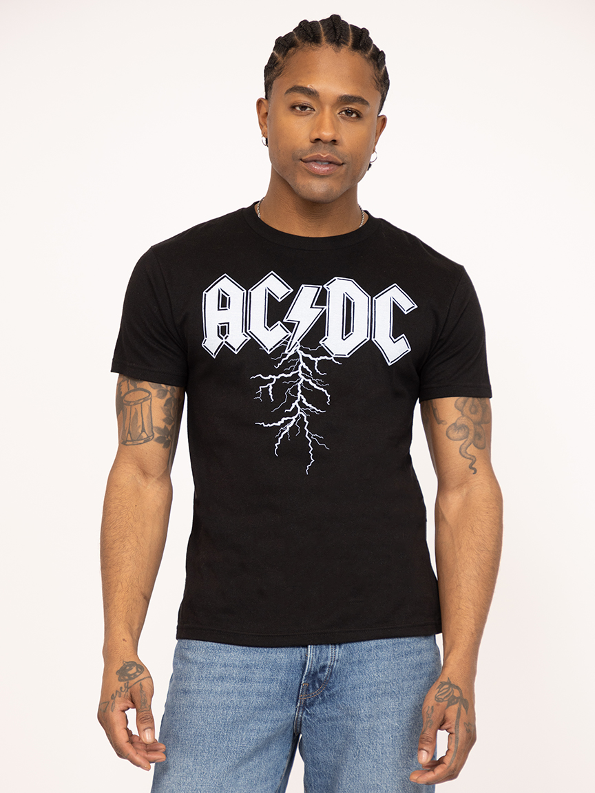 unisex acdc lightning graphic tee