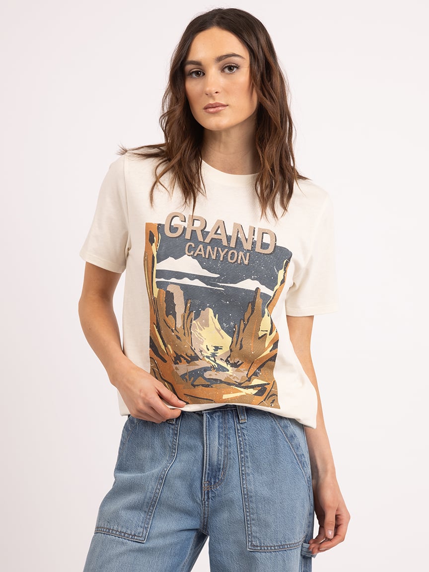 grand canyon crew neck graphic t-shirt