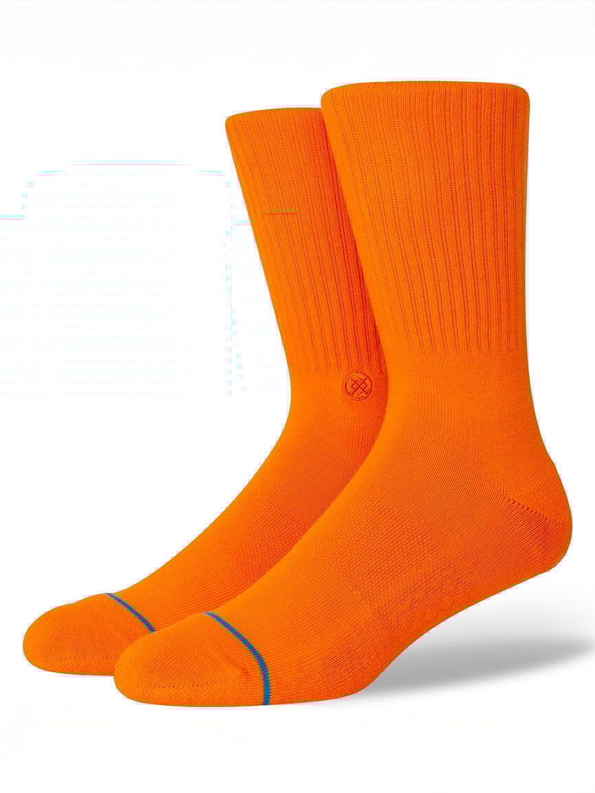 icon crew socks orange