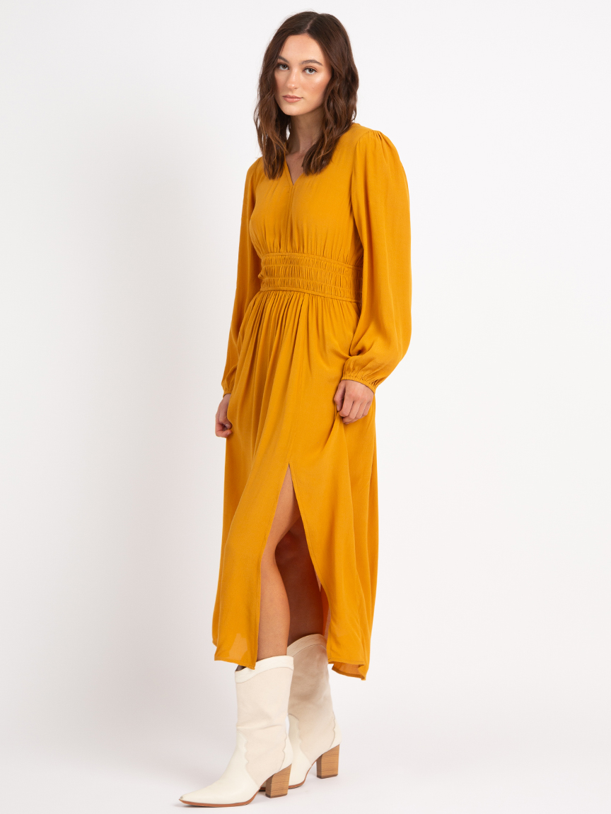 delacour v neck maxi dress
