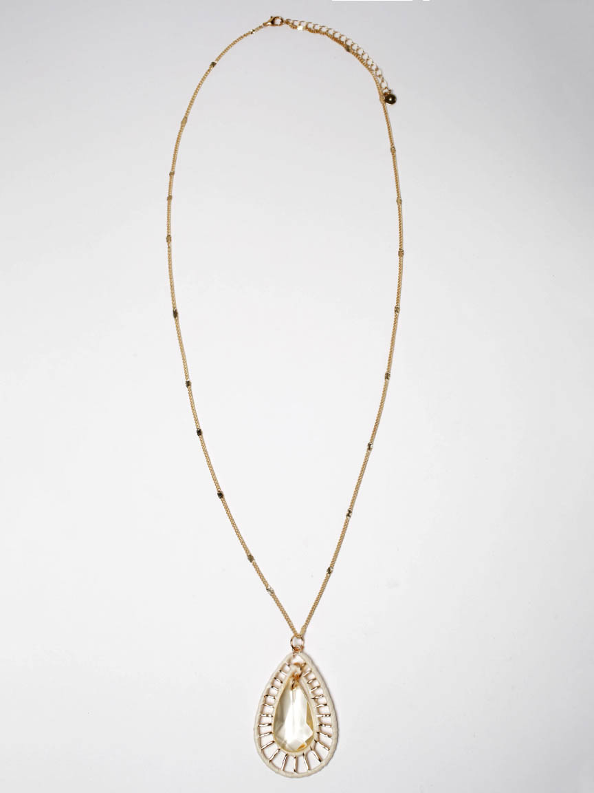 long crystal neckace