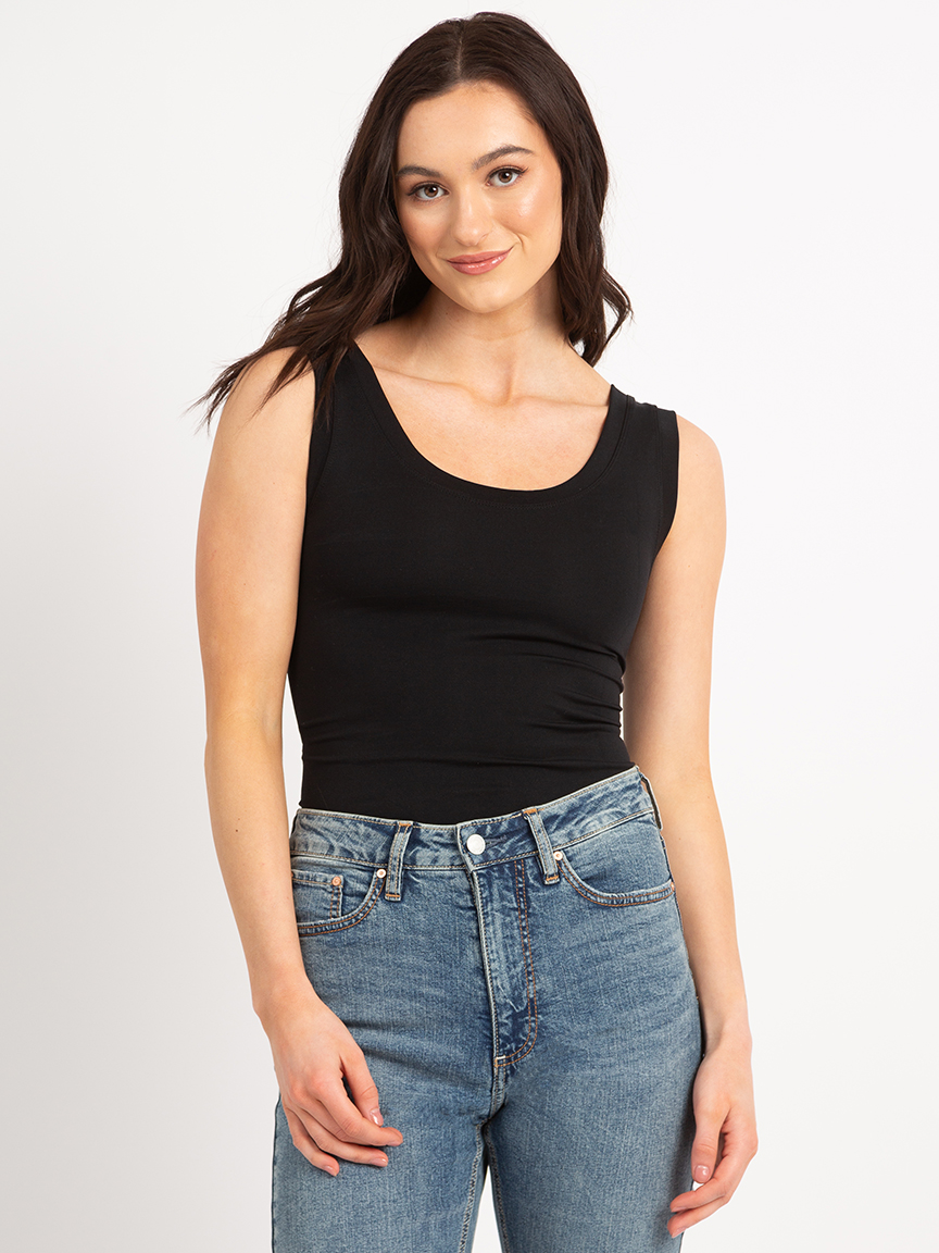MONO B Slim Fit Scoop Neck Tank