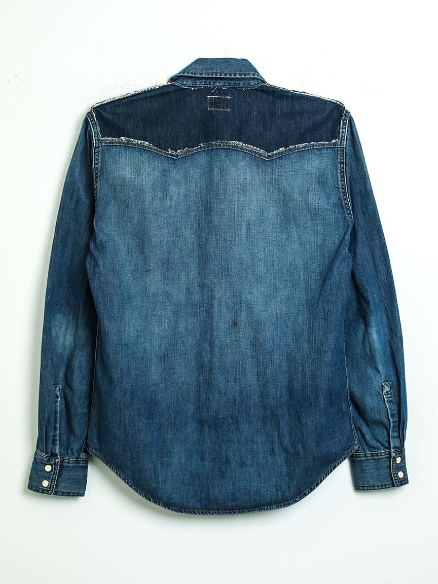 levi's pearl snap denim shirt