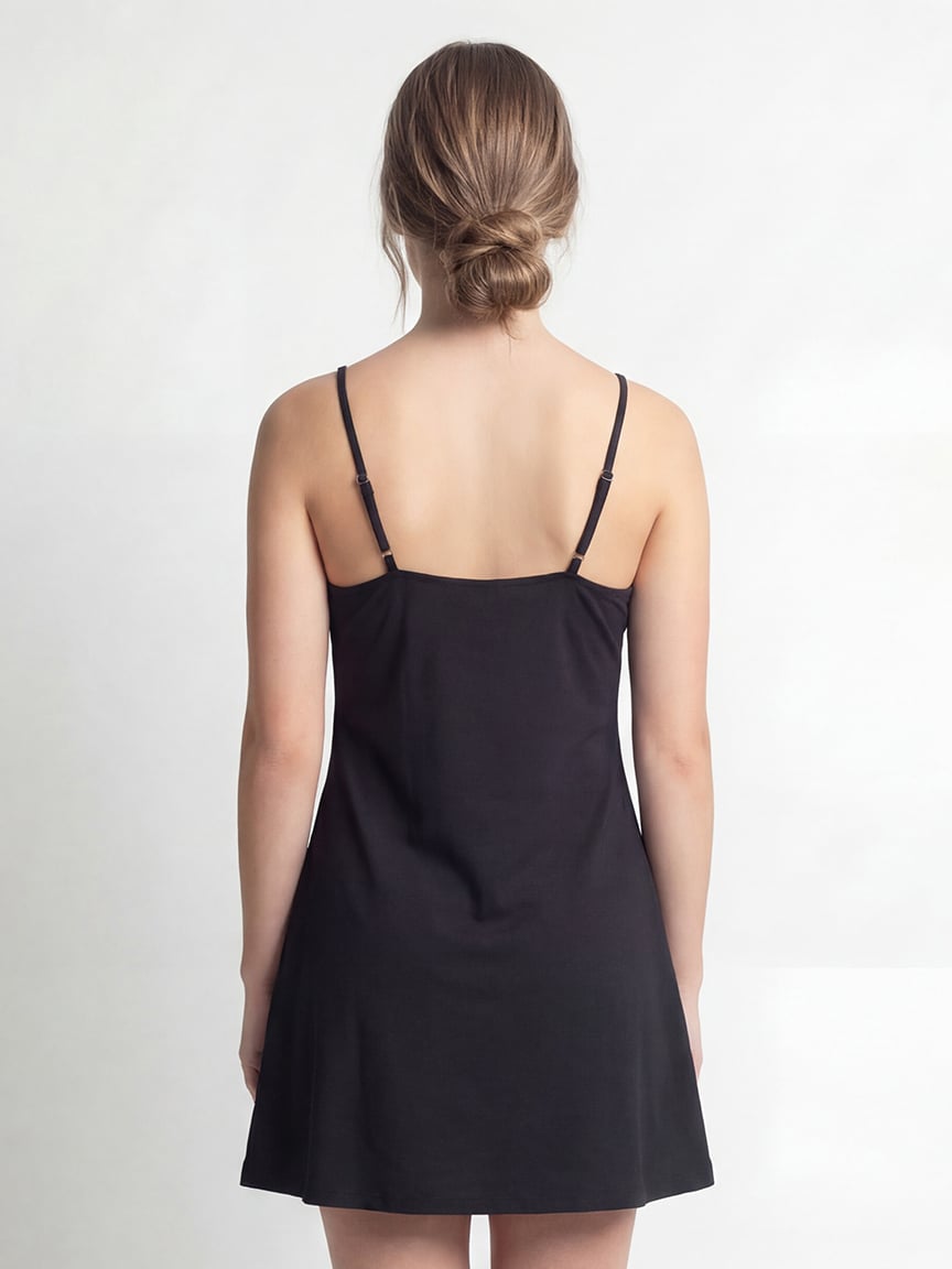 high neck short dress