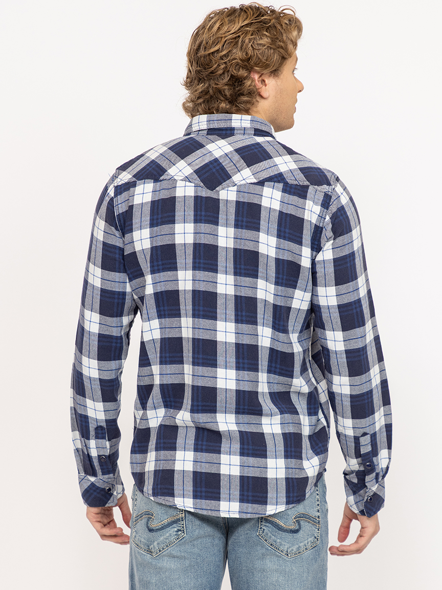 long sleeve plaid flannel shirt