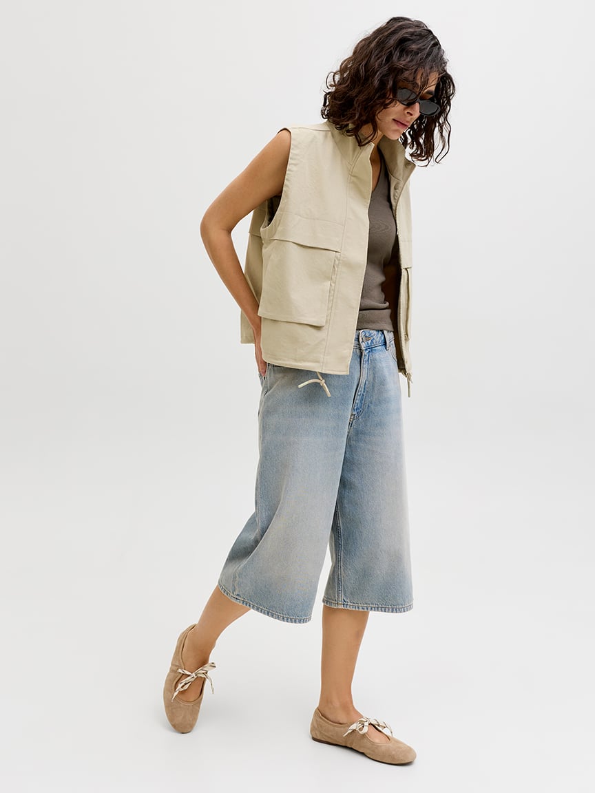 kyoto baggy denim shorts