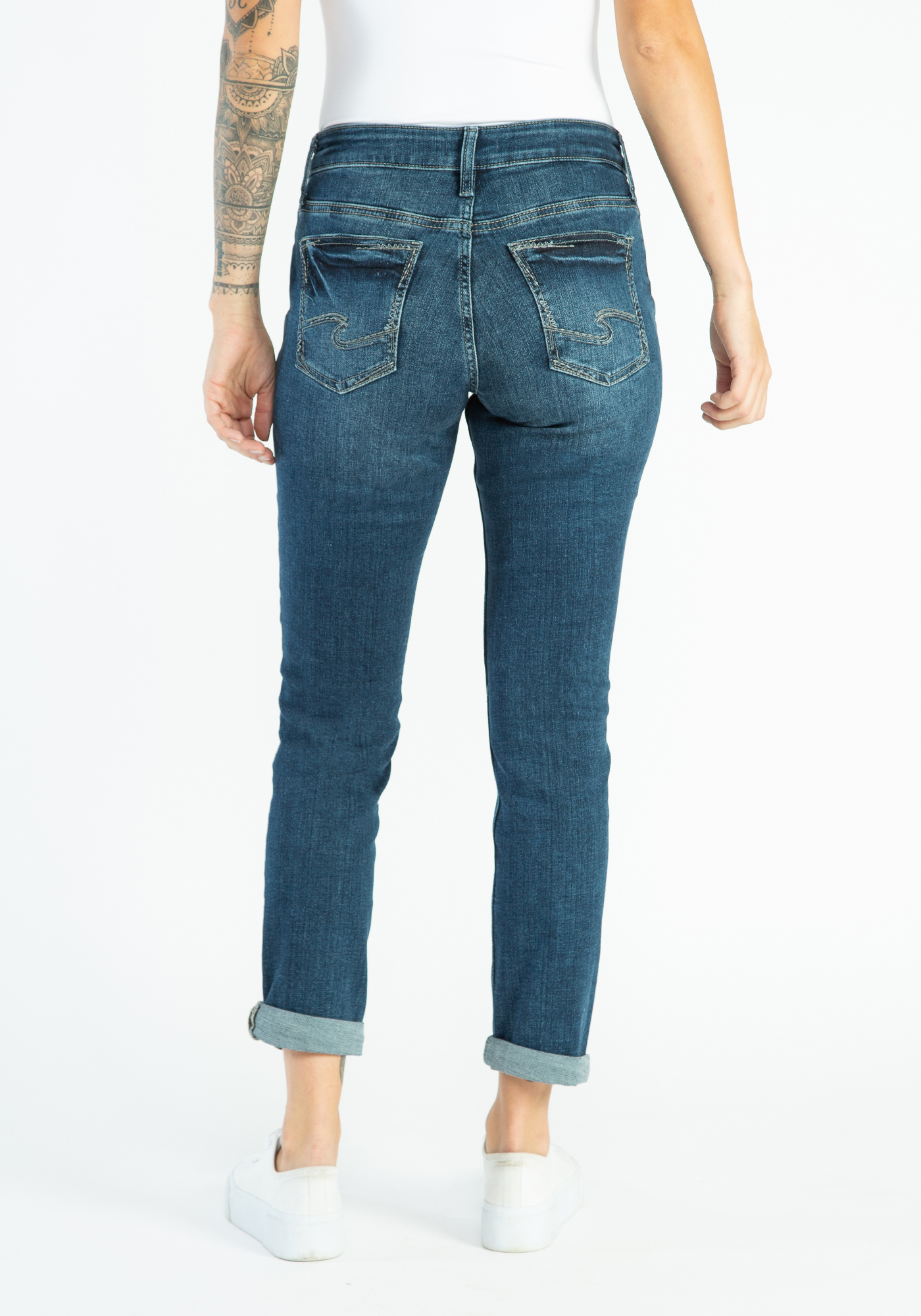 mid rise boyfriend jeans