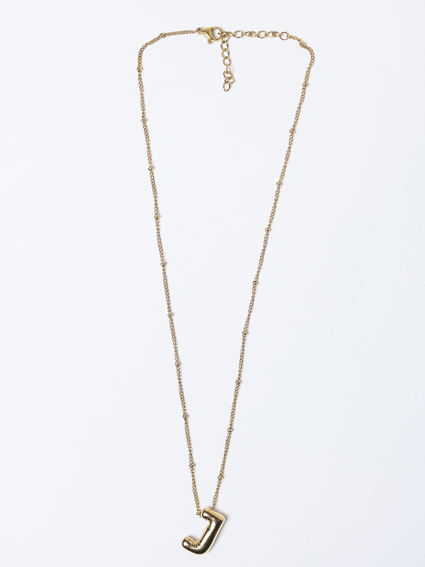 helium bubble initial necklace "J"