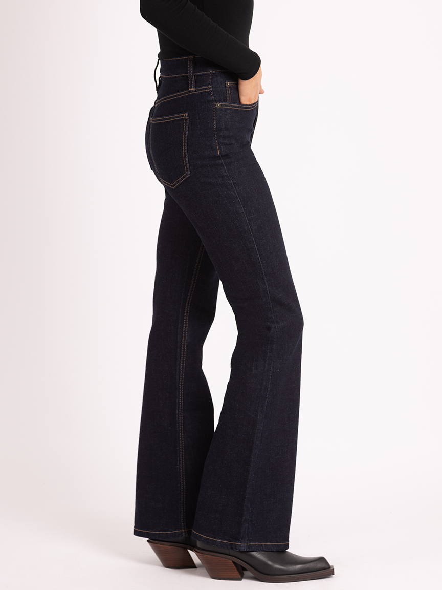 skinny flare jean rinse wash