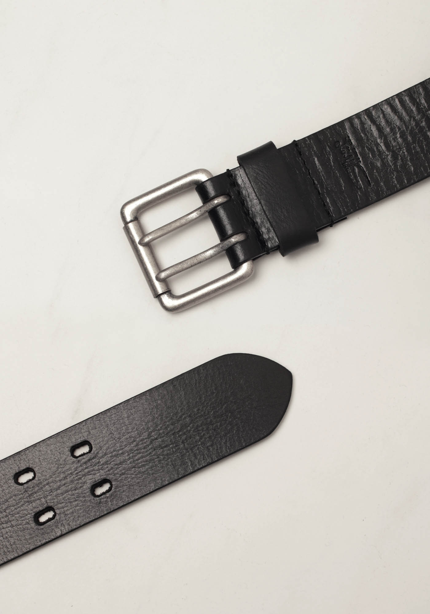 silver belt w antique nickel buckle