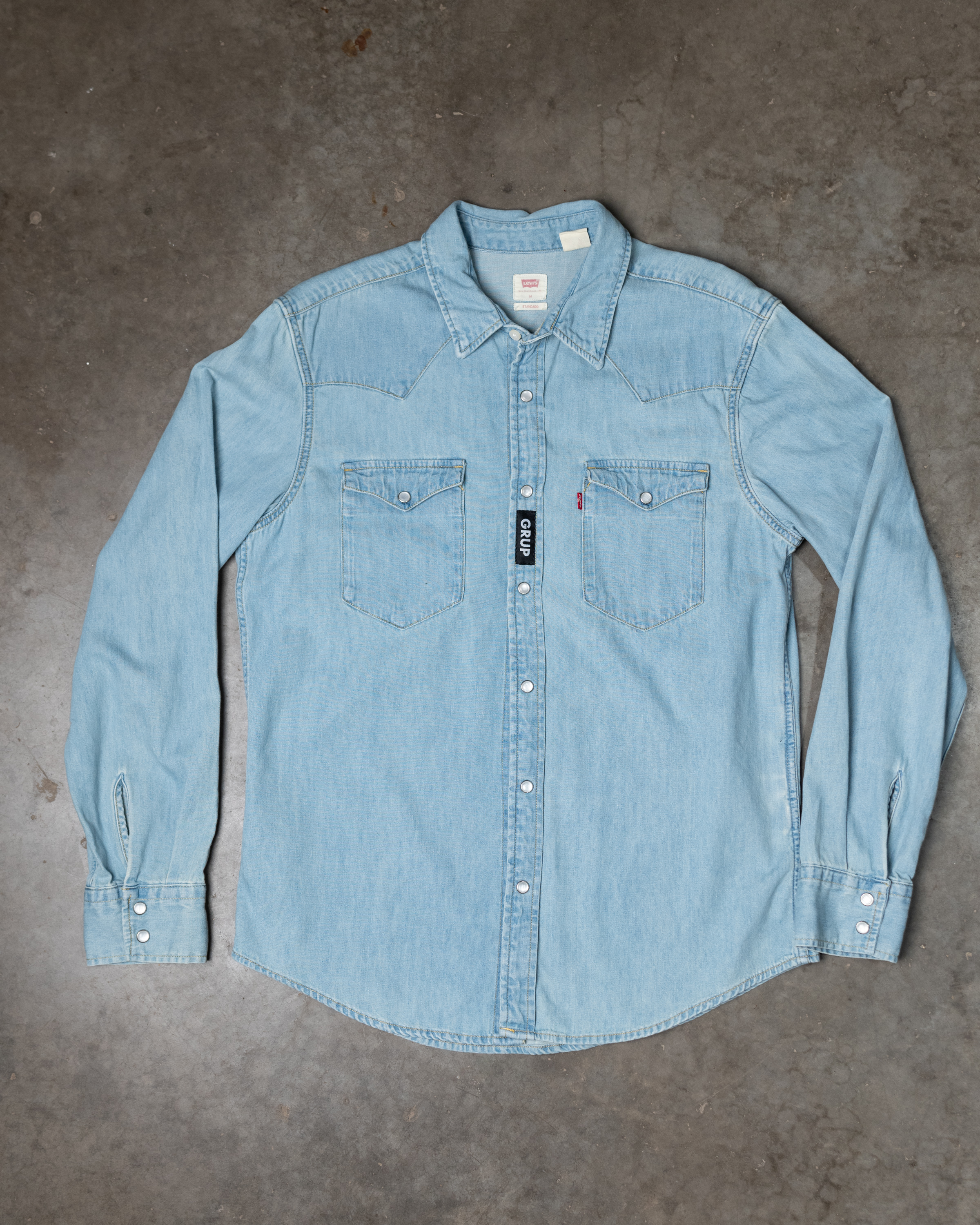 levi's pearl snap denim shirt