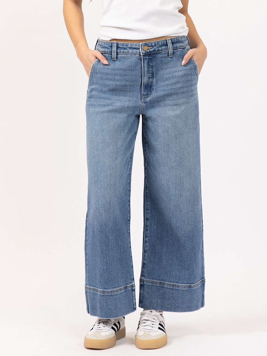 cropped wide leg jean