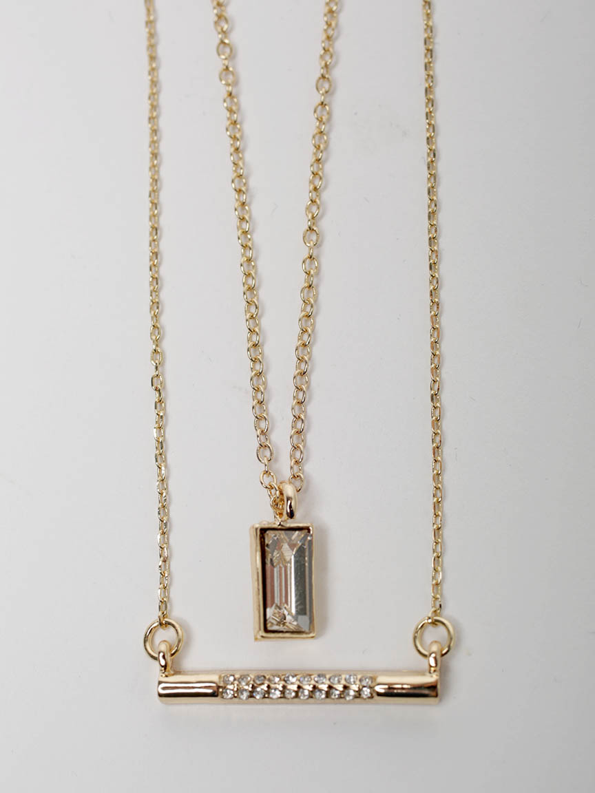 layered gold necklace