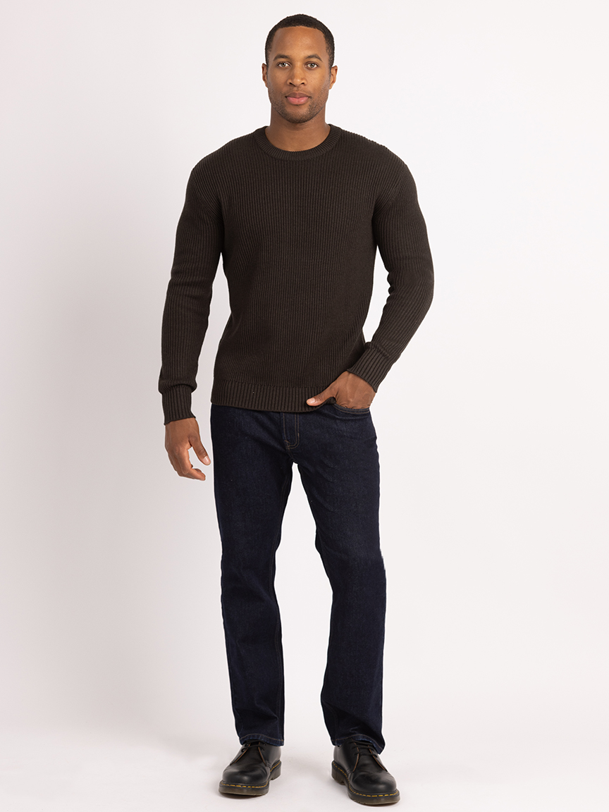 derek washed ribbed crewneck