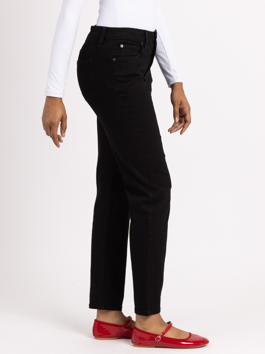 tegan straight leg jean black