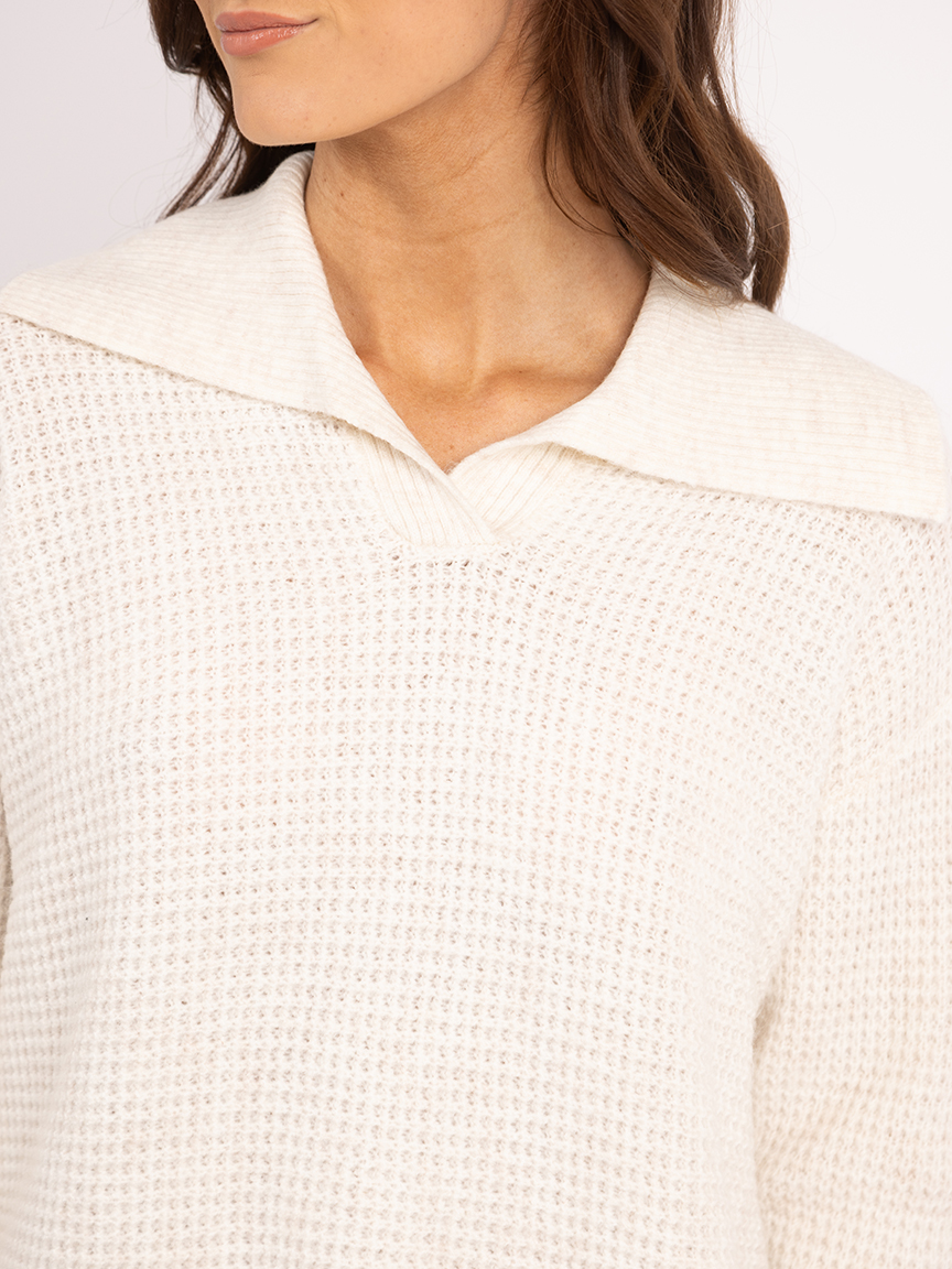 tawny johnny collar sweater