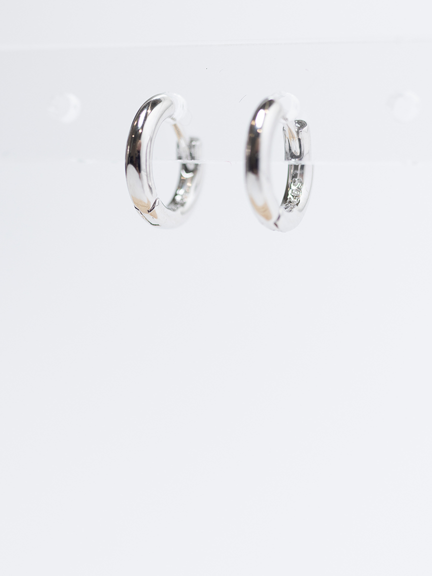 mini huggie earrings silver