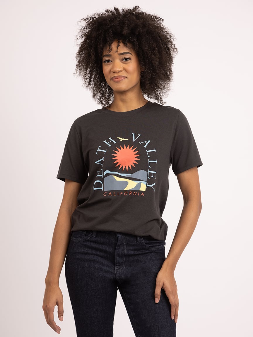 death valley crew neck graphic t-shirt