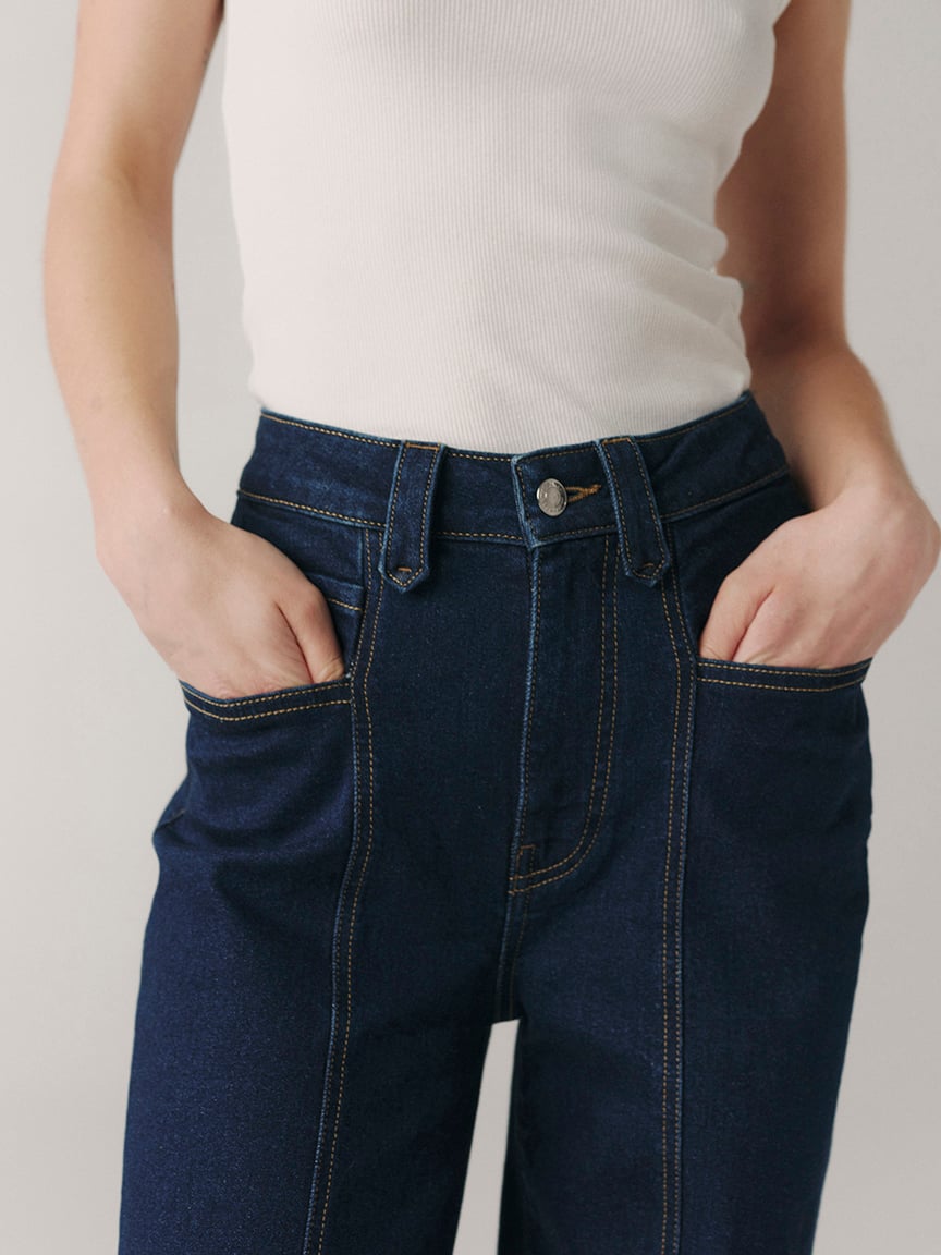 NCE wide leg jean medium rinse